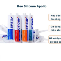 Keo Silicon Apollo A100 A200 A300 A500, Keo Kính Keo Bê Tông Gắn Kính Bể Cá, Gắn Tường, Chống Thấm D