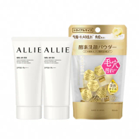 【Kanebo 佳麗寶】ALLIE 持采UV高效防曬水凝乳 90gx2入(加贈金黃酵素粉15顆)