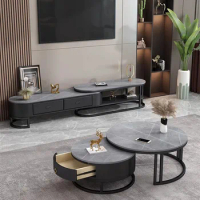 Modern European Table Tv Cabinet Living Room Nordic Console Theater Tv Table Drawers Luxury Muebles Para El Hogar Furniture