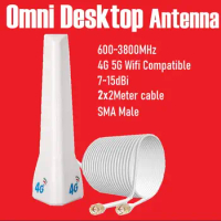 700 5300 3G 4G 5G WiFi LTE Multi Band Omni Antenna with 2x2M Cable for Cellular Amplifier Signal Booster Repeater Modem Router