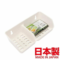 asdfkitty*日本製 SANADA 吸盤式分格海棉菜瓜布架 置物架 瀝水架 滴乾水分不易生菌-正版商品