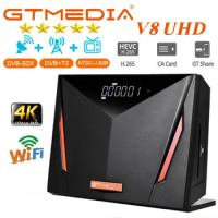 [Genuine]!!GTMEDIA V8 UHD TV Set-top Box 4K UHD TV Decoder Satellite Receiver DVB-S2/S2X DVB-T2 DVB-C with WIFI From V8X V8Turbo
