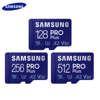 Samsung Pro Plus Micro SD Card 128GB 256GB 512GB C10 U3 V30 Flash Memory Card with Adapter UHS-I TF Card for Tablet Desktop