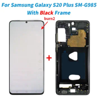 AMOLED LCD Display+Touch Screen Digitizer Assembly Frame, Burn Shadow, Fit for Samsung Galaxy S20 Plus, G985, G985F, G985U
