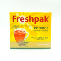 【Freshpak】南非國寶茶RooibosTea茶包-新包裝2.5克x80入X12盒/箱(無咖啡因、抗氧化、晚安茶)