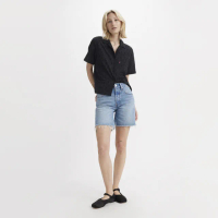 【LEVIS】501☆女款高腰膝上牛仔短褲 人氣新品 A9296-0001