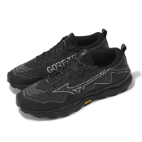 Mizuno 越野跑鞋 Wave Daichi 9 GTX 男鞋 黑 防水 緩衝 黃金大底 運動鞋 美津濃 J1GJ2556-01