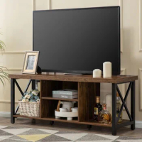 GAZHOME TV Stand for TV up to 55 Inches, TV Cabinet with Open Storage, TV Console Unit with Shelving for Living Room