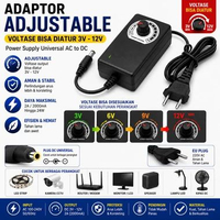 Power Supply AC To DC Adapter Adaptor 3V-12V 2A Adjustable 3V 5V 9V 12V 24V 36V 2A 220V EU To 3 9 12