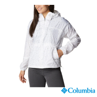 【Columbia 哥倫比亞 官方旗艦】女款- Alpine Chill™UPF40防潑水風衣-白色(UWR73300WT / 2023年春夏)