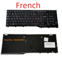 New UI Russian English French Keyboard FOR Fujitsu Lifebook AH552 CP581751-01 CP611954-01 laptop keyboard BLACK