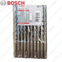 Bosch SDS Plus-1 Drill Bit Set 10 Pcs Two Pit Two Groove Brick Wall Concrete S3 Impact Hammer Drill Bits (8x160mm)