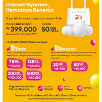 Router Indosat HIFI AIR  Rabit Cp-xr dan Free kuota 50GB