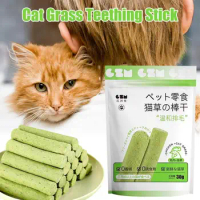 Cat Grass Chewing Stick Natural Teeth Cleaner Pet Snacks Hairball Removal Sticks for Kitten Mouth Healthy Cat Teeth Care