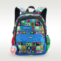 HOT★Australia smiggle original children's schoolbag boy color ball shoulder backpack cute name card bags 3-6 years old 14 inches