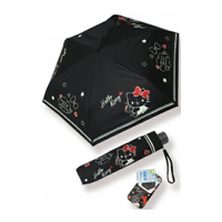 小禮堂 Hello Kitty 抗UV折疊雨陽傘《黑.抱小熊》折傘.雨傘.雨具