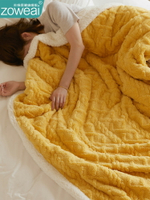簡約毛毯子冬季加厚珊瑚法蘭絨毯學生宿舍床上用被子單人保暖蓋毯