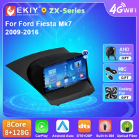 EKIY Car Radio For Ford Fiesta Mk7 2009-2016 Multimedia Android 10 GPS Navigation 4G WIFI Carplay AUTO 2 Din No DVD Player