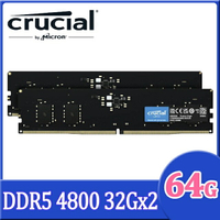 Micron Crucial美光 DDR5 4800 64G (32Gx2)桌上型記憶體 CT2K32G48C40U5