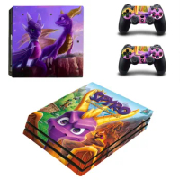 Spyro PS4 Pro Skin Sticker For Sony PlayStation 4 Pro Console and Controllers for Dualshock 4 PS4 Pro Stickers Decal