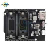 ESP32 ESP8266 Power Supply Rechargeable Dual 16340 Lithium Battery Charger Shield Module for Arduino R3 Board Power Bank