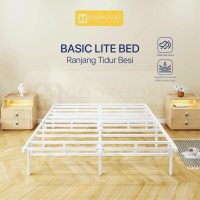Cookdoki BASICLITEBED WHITE Series / Tempat Tidur Lipat / Yelena Ranjang Tidur Divan / Puith Dipan B