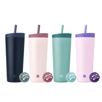 【Blender Bottle】Tumbler 二合一雙飲口不鏽鋼吸管杯24oz 710ml(冰霸杯/環保杯/隨行杯/保溫杯)