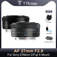 TTArtisan 27mm F2.8 Auto Focus Camera Lens for Fuji FX X-E X-A X-T X-Pro Nikon Z Z6 Z30 Z8 Z50 ZFC Sony E Mount A7R2 A6500 ZVE10