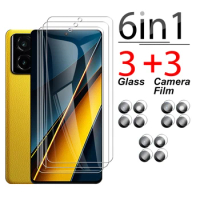 6in1 Lens Screen Protector For Xiaomi Poco X6 Pro Anti-Scratch tempered glass pocophone X6pro X 6pro 6.67 inch protective glass