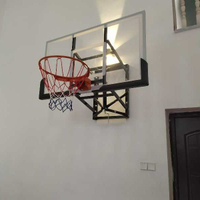 免運 室外籃球架 壁掛式籃球架 成人籃球架小孩 可升降墻壁式壁掛式成人家用兒童籃板籃筐球框成人戶外藍球架室內籃球架