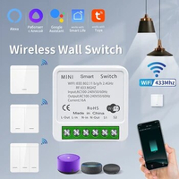 Tuya WiFi Smart Light Switch Smart Home Wireless RF 433mhz Push Button Wall Switch Via Alexa Google Home Alice Smart Life App