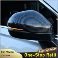 Car Styling For Honda CR-V 2023 Car Side Door Rear View Glass Mirror Trims Cover Frame Sticker
