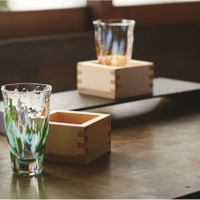 日本津輕 清酒杯 贈木盒 2色 金益合玻璃器皿