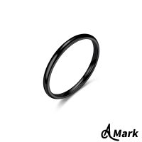 【A MARK】鈦鋼戒指 素面戒指/經典素面純色2MM光面內外球弧面316L鈦鋼戒指(黑色)