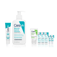 【CeraVe適樂膚】戰痘雙星組★淨膚白泥抗粉痘潔面露 236ml+多重酸煥膚修護精華 40ml_C(水楊酸)