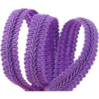 11 Yards 5/8" Purple Braid Trim Polyester Woven Braid Trim Centipede Decorative Gimp Trim Basic Trim for DIY Craft Costume