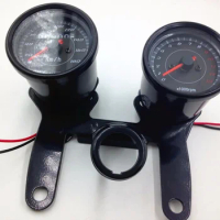 LED Motorbike Tachometer Tacho Gauge Odometer Speedometer Cafe Racer Custom GN