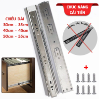 [LEGAXI] Bộ 2 Ray Bi Cửa Lùa Thanh Trượt Đỡ Ngăn Kéo Tủ Quần Áo Nhấn Mở  Và Ray Bi Giảm Chấn Bằng Th