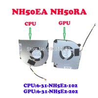 4 PIN CPU GPU FAN For CLEVO NH50RA NH50EA CPU 6-31-NH5E2-102 EFC-70100V1-0AH GPU 6-31-NH5E2-202 EGC-77100V1-0AH 6-31-NH5E2-200