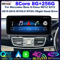 Owtosin 12.3" Android 13 8G+256G Car Stereo Multimedia For Mercedes Benz E Class W212 S212 2015-2016 NTG5.0 RHD GPS Radio Auto