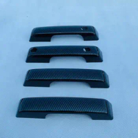 For Ford F-150 F150 2021 2022 Car Carbon Fiber Side Front Door Handle Cover Trim Decorative Exterior Accessories