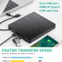 External burner  External PC optical drive 5-in-1 DVD burner【宜家良品百貨】