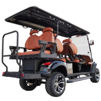 CE DOT Solar Powered Lithium Battery 4/6 Seater 5000w AC motor Electric Golf Cart Utility Buggy Golf Cart