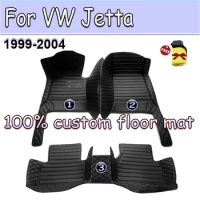 Car Floor Mats For VW VW Jetta Bora A4 1999~2004 Rug Carpet Auto Interior Parts Pad Luxury Leather Mat Car Accessories