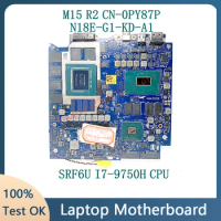 For DELL M15 R2 CN-0PY87P 0PY87P PY87P W/ SRF6U I7-9750H Laptop Motherboard EDQ51 LA-H351P N18E-G1-KD-A1 RTX2060 16GB 100%Tested