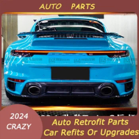 Suitable For Porsche Porsche 911 Small Package 992 992.1 Modification Turbo S Rear Bar Carbon Fibre Rear Lip Air Vents