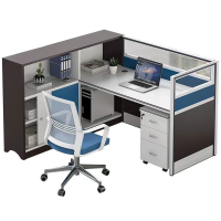 免運 辦公桌 辦公桌椅組合一整套簡約現代單人2人4人職員工位辦公室隔斷屏風位-快速出貨