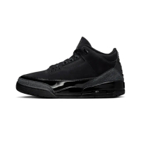 【NIKE 耐吉】休閒鞋 Air Jordan 3 Black Cat 黑貓 爆裂紋 漆皮黑 男款 CT8532-001