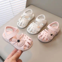 Toddler Baby Girl Shoes Breathable Shoe Dew Toe Shoe Bag Head Sandals Girl Girls Sandals Size 13 Closed Toe Sandals for Girls