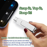 FYRIS USB3.2, USB-C加Lightning 3頭手指 iphone iOS、Android samsung galaxy note、PC& Mac無痛過相,任何檔案，影片冇難度 128